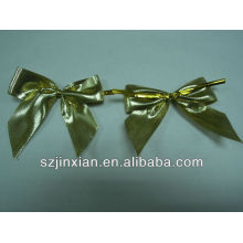 flat pre-tied ribbon elastic bow,satin stretch loop